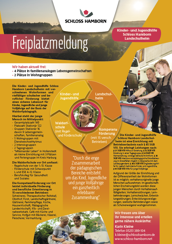 Freiplatzmeldung Freiplatzmeldung