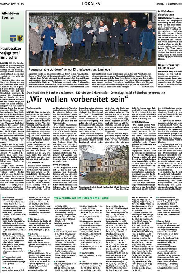 „Wir wollen vorbereitet sein“ „Wir wollen vorbereitet sein“