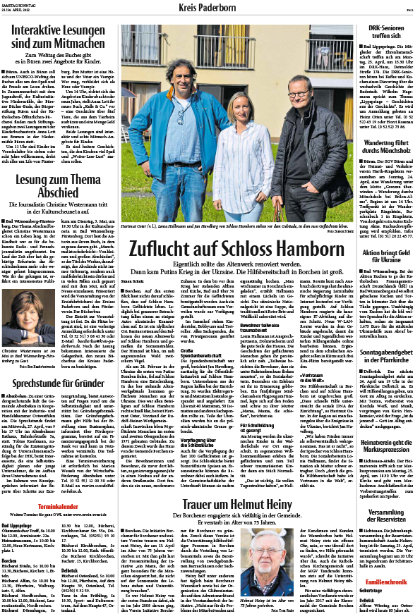 Zuflucht auf Schloss Hamborn Zuflucht auf Schloss Hamborn
